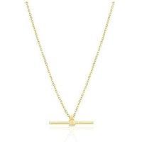 Ernest Jones 9Ct Gold 18" Forzatina T-Bar Pendant