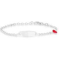 H. Samuel Sterling Silver Kids Heart Id Bracelet