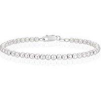 Ernest Jones Silver Dia Cut Ball Bracelet
