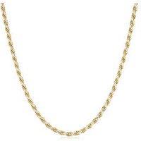 H. Samuel Sterling Silver & Yellow Gold Plated Twisted 16" Rope Chain