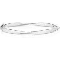 Ernest Jones Sterling Silver Polished Twist Bangle