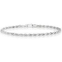 Ernest Jones Sterling Silver 8.5" Rope Chain Bracelet