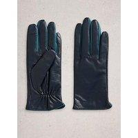 White Stuff Carrie Leather Glove - Blue