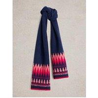 White Stuff Fairisle Knitted Scarf - Blue