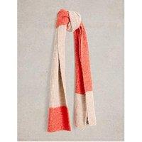White Stuff Colourblock Knitted Scarf - Beige