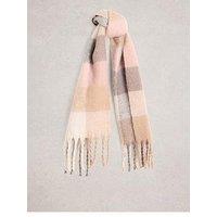 White Stuff Shelly Brushed Check Scarf - Multi