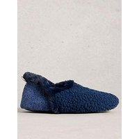 White Stuff Reya Closed Back Slipper - Blue