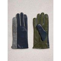 White Stuff Layla Leather Glove - Blue