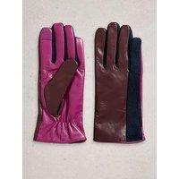 White Stuff Layla Leather Glove - Purple