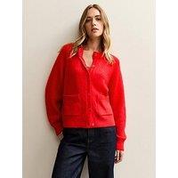 New Look Bright Red Double Pocket Cardigan