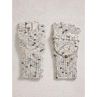 White Stuff Spacedye Flip Mitt - Grey