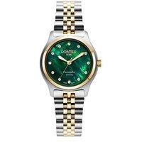 Roamer Of Switzerland Roamer Cassandra Green Mop Diamond Dial Gold Ip Bicolour Stainless Steel