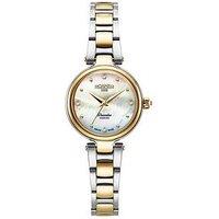 Roamer Of Switzerland Dreamline Diamond White Mop Dial Gold Ip Bicolour Stainless Steel Watch