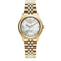 Roamer Of Switzerland Roamer Cassandra Mop Diamond Dial Gold Ip Stainless Steel