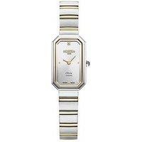 Roamer Of Switzerland Roamer Olivia Diamond Silver Dial Gold Ip Bicolour Stainless Steel Octagonal Case
