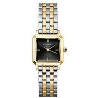 Rosefield Gemme Black Dial Gold Ip Bicolour Stainless Steel Watch - Multi