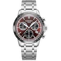 Roamer Of Switzerland Roamer Mecury Chronograph Burgundy Dial Stainless Steel