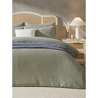 Dusk Portofino Waffle Duvet Set- Sage