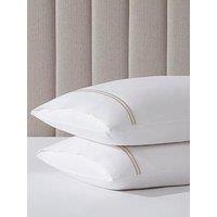 Dusk Regent Double Marrow Stitch 400 Thread Count Natural Pillowcase Pair
