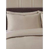 Dusk Cambridge Piped Edge Classic Pillowcase Set- Natural/Black 2 Pack