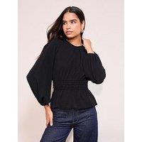 Friends Like These Asym Lace Satin Mix Shell - Blue