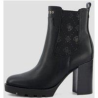 Guess Nealle 4G Logo Chunky Heel Boot - Black