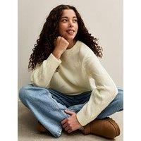 New Look 915 Girls Chunky Cable Knit Jumper - Cream