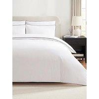 Dusk Cambridge Piped Edge Duvet Cover - White/Black