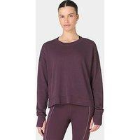 Sweaty Betty Womens Training After Class Crop Sweatshirt - Purple