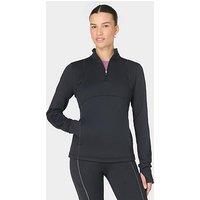 Sweaty Betty Womens Training Therma Half Zip Midlayer - Black