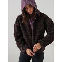 Sweaty Betty Womens Training Plush Collared Fleece - Brown