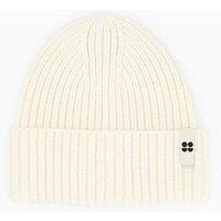 Sweaty Betty Womens Soft Cloud Knitted Beanie - White