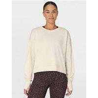 Sweaty Betty Womens Training After Class Crop Sweatshirt - Beige