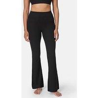 Sweaty Betty Womens Training Glow Flex Rib 32' Flare Trousers - Black