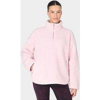 Sweaty Betty Women'S Training New Plush Half Zip Sweat - Pink