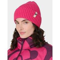 Sweaty Betty Womens Ski Slogan Knitted Beanie - Pink