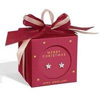 Joma Jewellery Earring Bauble , Merry Christmas , Silver Plated , Stud Earrings