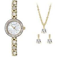 Sekonda Womens Gold Alloy Bracelet With Mother Of Pearl Dial Analogue Watch Gift Set
