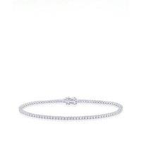 The Love Collection Sterling Silver 2Ct Lab Grown Diamond Tennis Bracelet