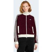 Adidas Originals Womens Velour Knit Track Top - Red
