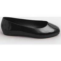 Yours Extra Wide Fit Square Toe Ballet Pump - Black