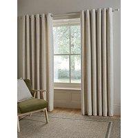 The Very Collection Touch Of Linen Eyelet Curtains