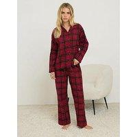 Pixiegirl Petite Check Pj Set - Red