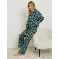Pixiegirl Petite Check Pj Set - Green