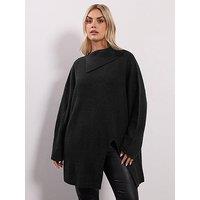Yours Curve Asymmetric Jumper - Black