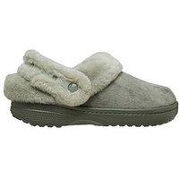 Crocs Men'S Classic Unfurgettable Sueded Clog Sandal - Grey