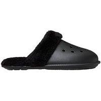 Crocs Men'S Classic Fuzz Scuff Slipper - Black
