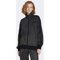 Adidas Originals Womens Lurex Fire Bird Tracksuit Top - Black