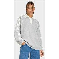 Adidas Originals Womens Oversized Polo Crew - Grey