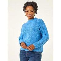 Roman Petite Cable Knit Jumper - Blue